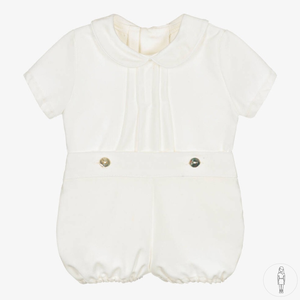 NEW! Ancar Ivory Cotton Buster Suit